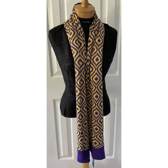 Scene Weaver Papillon Scarf Purple/Yellow Many Ways to Wear Scarf/Shawl etc. NEW - Picture 4 of 12